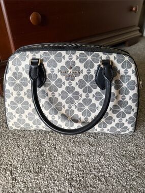 kate spade Black & Cream Floral Dome Satchel